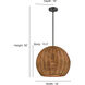 Elise 1 Light 16 inch Natural Indoor Pendant Ceiling Light